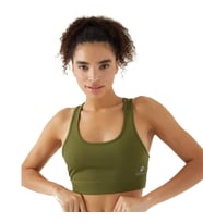 Activera® Göğüs Destekli Haki Yeşil Kadın Spor Sütyen
