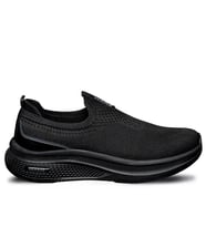 Trendyshose 3005 Yuksek Taban Rahat örme Erkek Spor Ayakkabı (Siyah - Füme)