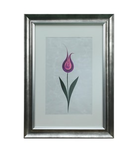 e38 EL İŞÇİLİĞİ LALE EBRU TABLO 50*36 CM-6456