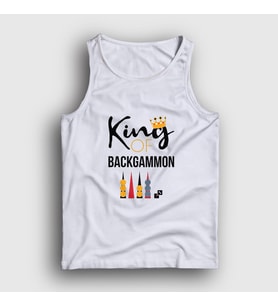 Presmono Unisex Beyaz King Of Backgammon Oyun Tavla Atlet 418302tt (Beyaz)