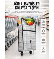 Geniş Hacimli Tekerlekli Pazar Çantası Dayanıklı Ve Ergonomik