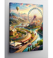 Kanvas Tablo Dönme Dolap  Ve Lunapark