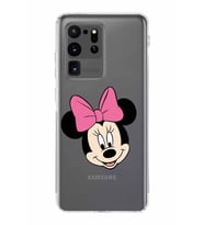 Samsung Galaxy S20 Ultra  Kamera Korumalı Kapak Minnie Mouse Tasarımlı  Şeffaf Kılıf