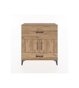 Arges Şifonyer 2 Raflı 2 Çekmeceli 2 Kapaklı 88x30x96 Çam-Çam