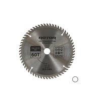 Daire Testere Bıçağı ROTOR 185*20/16 adaptörlü 60T Ahşap kesme diski (Gümüş)