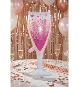 Folyo Balon Pembe Bardak 90x41 Cm Bekarlığa Veda Doğum Günü Parti Dekorasyon Süsü
