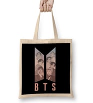 Bts Logo Bez Çanta Uzun Saplı