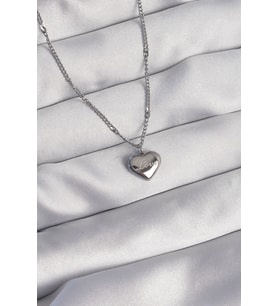 316L Çelik Gümüş Renk Kalp Model Love Kolye