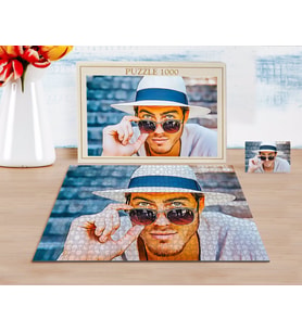 BK Gift Kişiye Özel Tam Boy Erkek Karikatürlü 1000 Parça Profesyonel Puzzle-1