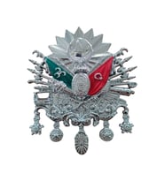 Osmanlı Devlet Arması Vidalı Kabartma Logo Küçük 10X8Cm Krom