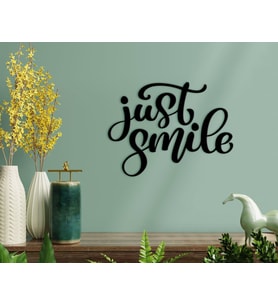 BK Home Sadece Gül Ahşap Duvar Yazısı-1 (Siyah)