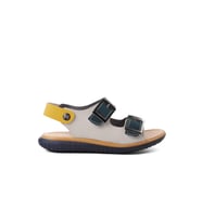 Ayakmod Şng 1530-F Lacivert Nubuk-Sarı-Krem Erkek Çocuk Sandalet