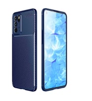 Oppo Reno 6 4G Kılıf Karbon Silikon Case (Lacivert)