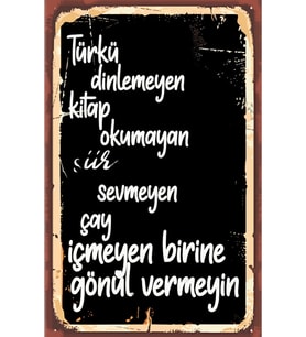 Çay ve Kahve Tasarımlı Ahşap Poster