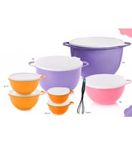 Tupperware Büyük Mega 8 li  Miksim Saklama Kabı  Çırpıcı Hediyeli Set