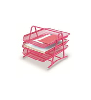 File 3 Lü Evrak Rafı Pembe