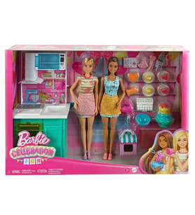 HJY94 Barbie Brooklyn ve Malibu Pasta Yapıyor Oyun Seti