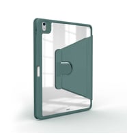 Apple iPad 11.Nesil 2025 Uyumlu Kılıf Zore Nayn Dönebilen Standlı Kılıf (Koyu Yeşil)
