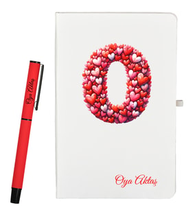 Kişiye Özel Sevgiliye Hediye Defter ve Kalem Hediye Seti
