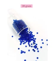 Dökme Cam Kum Boncuk (8/0) 3 mm - 20 Gram - Koyu Mavi - BNC178