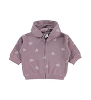 Civil Baby Kalp Baskılı 6-18 Ay Hırka - Lila