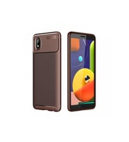 Durukar® Samsung Galaxy A01 Core Kılıf Auto Focus Karbon Kapak - Kahverengi