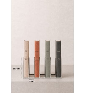Mat Gümüş Metal 7 Bölmeli Modern Kitap Standı, Kitaplık - Masaüstü Kitap Düzenleyici