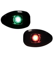 MICRO LED 12 İskele&Sancak 112.5° Feneri,Yüzey mon., Set, Siyah Göv.,deliksiz