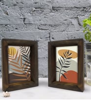 Bk Gift Dekoratif 2'li Doğal Masif Ahşap Çerçeve 15x20cm-22 (Beyaz)