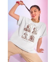 Tasarım Billie Eilish Happier Than Ever Baskılı Unisex Oversize Şarkıcı Tişört