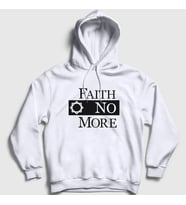 Presmono Unisex Beyaz Logo Rock Faith No More Kapüşonlu Sweatshirt 528369tt (Beyaz)