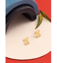 925 AYAR GÜMÜŞ AYICIK KÜPE (Gold)