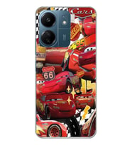 Xiaomi Redmi 13C Uyumlu McQueen Kolaj Tasarımlı Şeffaf Telefon Kılıfı