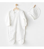Andywawa Ac25732 Organik Premature Line Tulum Takım Ekru