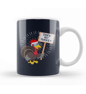 Christmas Tofu Not Turkey Kupa Bardak Porselen