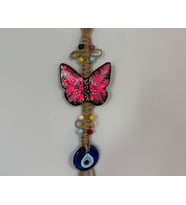 KELEBEK İKİLİ DUVAR SARKAÇ (Pembe - Beyaz - Sarı - Yeşil)