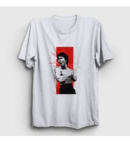 Presmono Unisex Beyaz Kiai Bruce Lee T-Shirt 257020tt