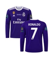 Ronaldo 2017 Real Madrid Mor Uzun Kollu Retro Futbol Forması