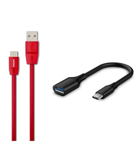 Philips 5A 100W UsbA to Type-C 1.8 M Hızlı Şarj ve Data Kablosu + ScHitec Type-C to UsbA 3.0 OTG Dönüştürücü Adaptör