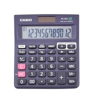 Casio MJ120D Hesap Makinesi 12 Hane 100 İşlem Tekarr Pilli ve Güneş Enerjili