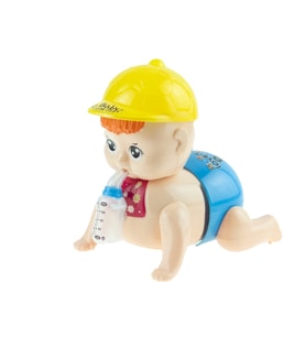 Oyuncak Bebek Emekleyen Bebek Işıklı Sesli Hareketli 15 cm (Sarı)