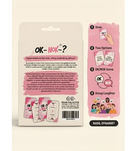 OK Mu NOK Mu? İlişki Oyunu - 45 Kartlık Mini Parti Oyunu Sevgiliye & Çiftlere Özel Eğlenceli Soru