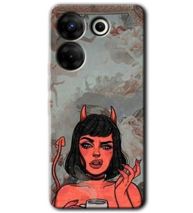 Tecno Camon 20 Pro 5G Kılıf HD Desen Baskılı Kılıf - Devil Girl