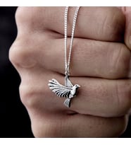 Gümüş Güvercin Kolye 925 Ayar Gümüş Güvercin Figürlü Unisex Kolye Kuş Kolye