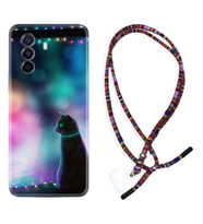 Huawei Nova Y70 Y90 Nova 9 SE  Kılıf Boyun Asklı Rasta Silikon Window Cat 1787