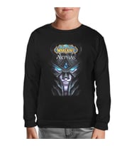 World Warcraft - Arthas Siyah Çocuk Sweatshirt