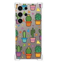 PrintiFy Samsung Galaxy S24 Ultra Uyumlu Water Color 4 Baskılı Şeffaf Köşe Korumalı Antişok Kılıf