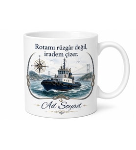 Liman Kılavuz Kaptanı Römorkör Manevrası Dar Boğaz Geçişi Kupa Bardak Hediye