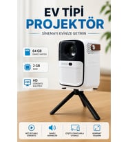 Projector Ev Tipi 64 Gb 2 Gb Rem Hafıza Hd Görüntü Kumandalı
