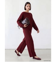 LCW Comfort Bordo Beli Lastikli Kadın Eşofman Altı